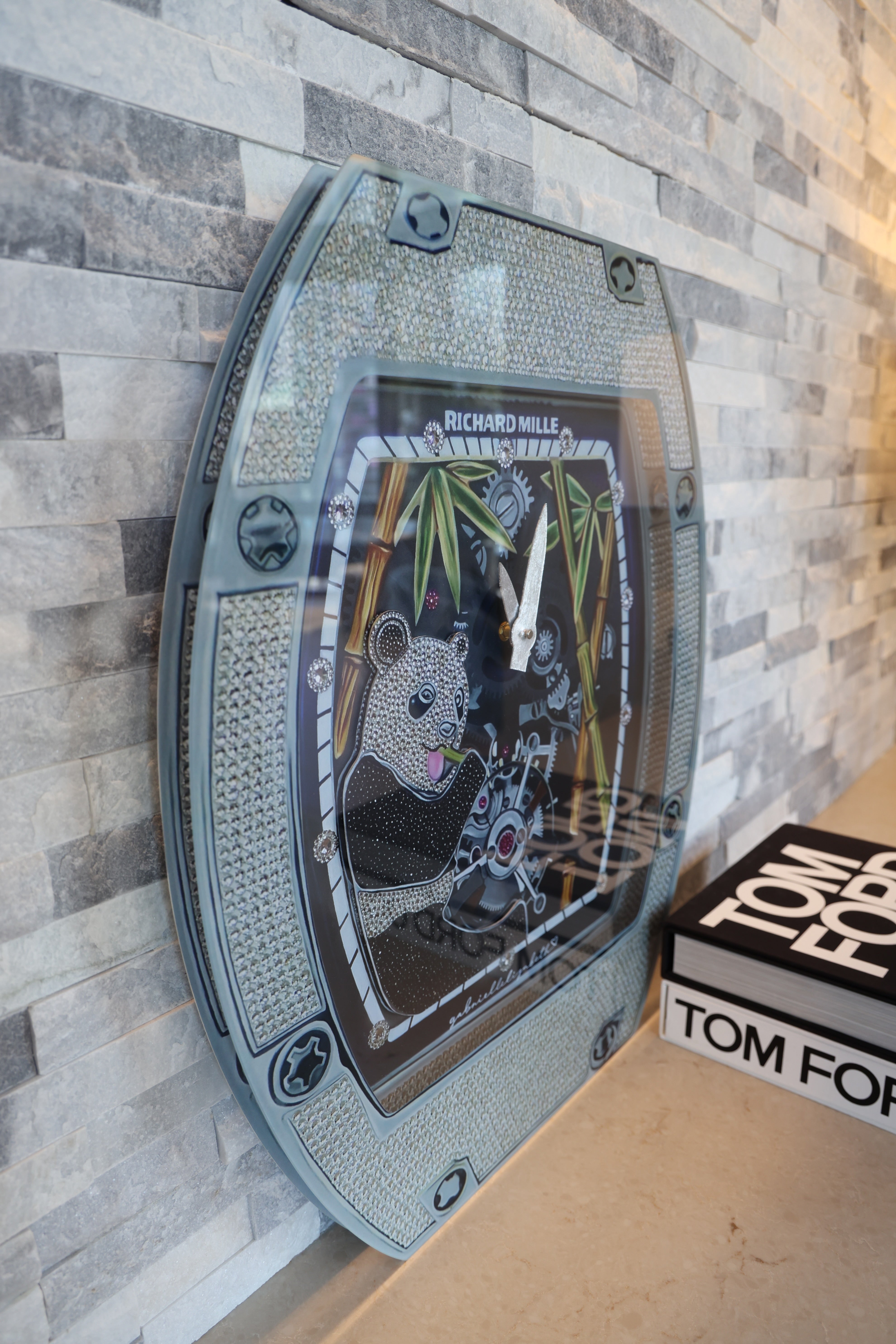 Richard Mille Panda Inspired Metal Art | Functional Wall Clock